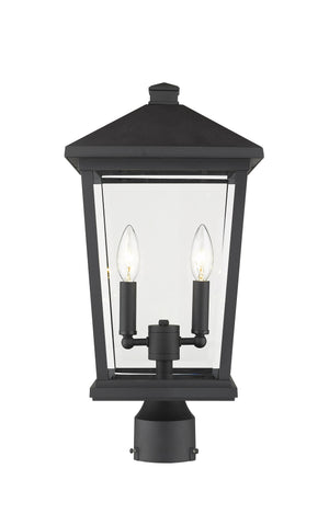 Beacon 2 Light Outdoor Post Mount Fixture in Oil Rubbed Bronze Finish