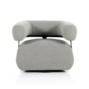 Gareth Swivel Chair In Torrance Silver