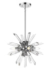 Burst 4 Light Chandelier in Chrome Finish