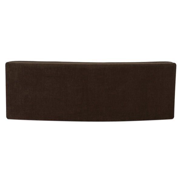 Naomi Concave Sofa in Dark Brown Fabric