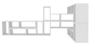 domino 7 shelving unit in pure white