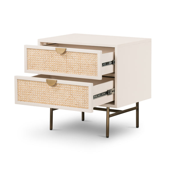 Luella Nightstand In Matte Alabaster