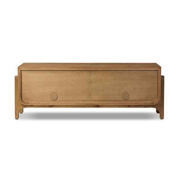 Bloomfield Media Console - Worn Oak Veneer