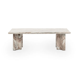 Bowman Marble Rectangular Coffee Table - Rusty Gray