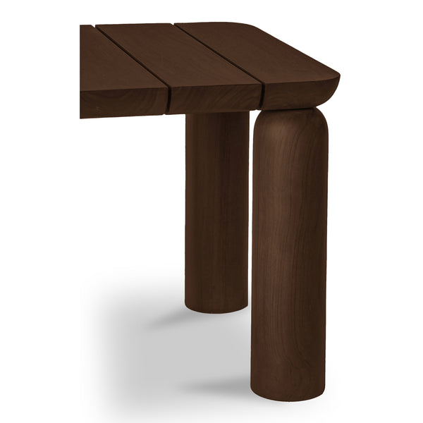 Barclay Outdoor Side Table in Teak Brown