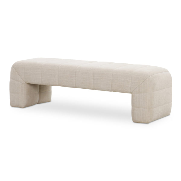 Moe's Verity Bench in Oatmeal Upholstery