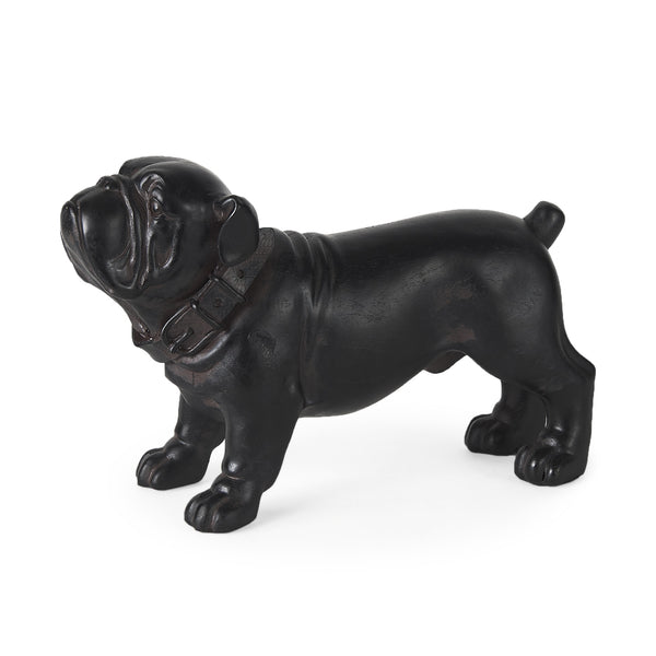 Hugo 5L x 13W Black Resin Bulldog