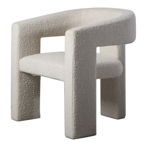 Moe's Elo Sculptural White Armchair