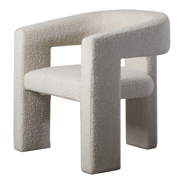 Moe's Elo Sculptural White Armchair
