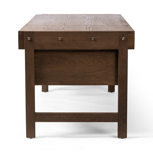 Oakley Desk - Dark Toasted Oak Veneer