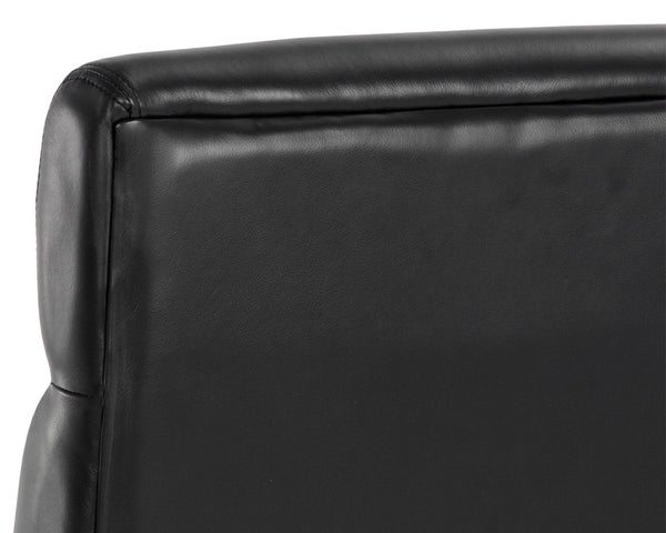 COLLIN OFFICE CHAIR - BROWN - CORTINA BLACK LEATHER