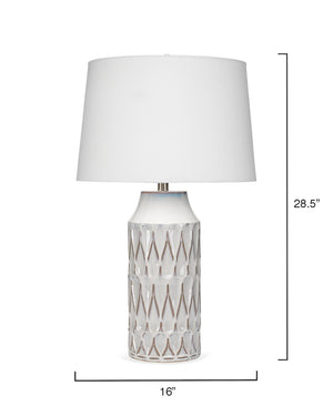 Dalia Ceramic Table Lamp, White