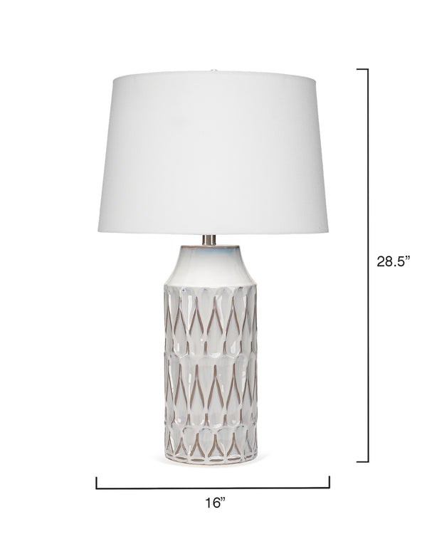 Dalia Ceramic Table Lamp, White
