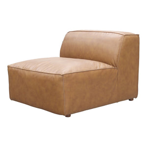 Moe's Form Slipper Chair in Sonoran Tan Leather