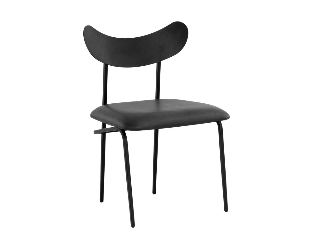 GIBBONS DINING CHAIR - BLACK - BRAVO PORTABELLA