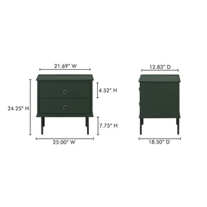 Reagan Nightstand with Metal Handles