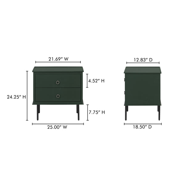 Reagan Nightstand with Metal Handles