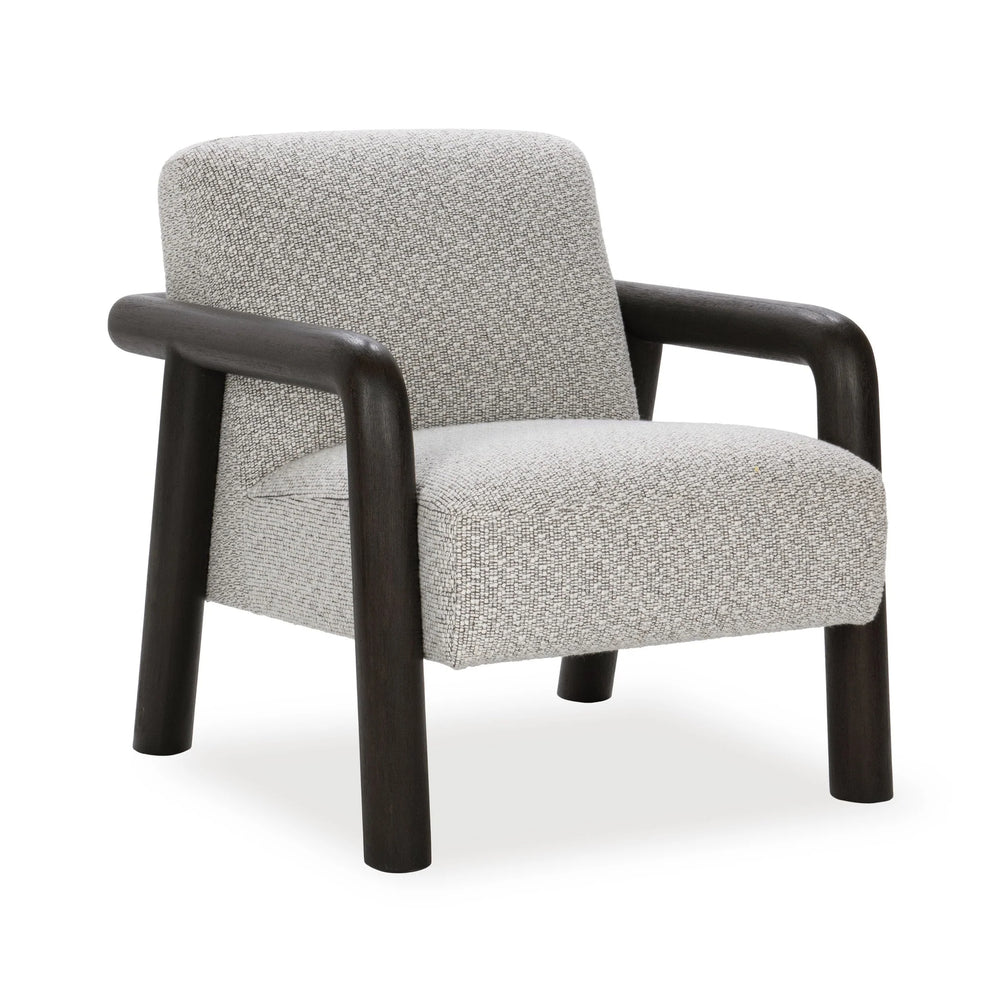Reyna Upholstered Accent Chair with Curved Wood Frame