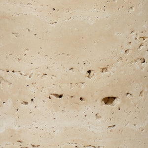 Holt Travertine Table Lamp with Linen Shade