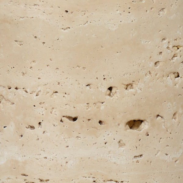 Holt Travertine Table Lamp with Linen Shade