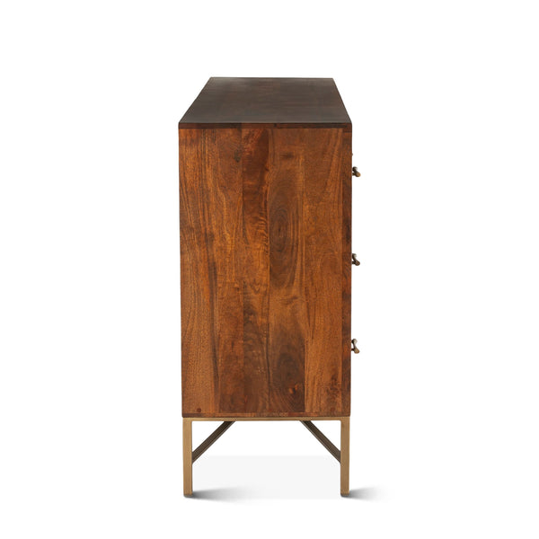 Cosmopolitan Six Drawer Dresser, Honey Brown