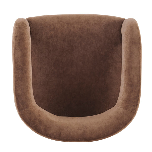 Lauryn Velvet Dining Side Chair, Dainty Dark Brown