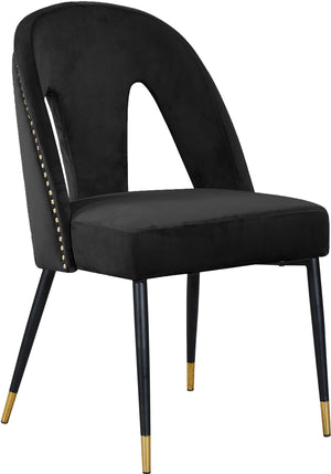 Kimberly Dining Chair In Black Velvet
