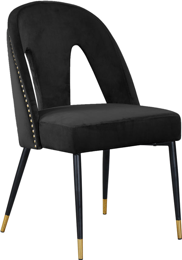 Kimberly Dining Chair In Black Velvet