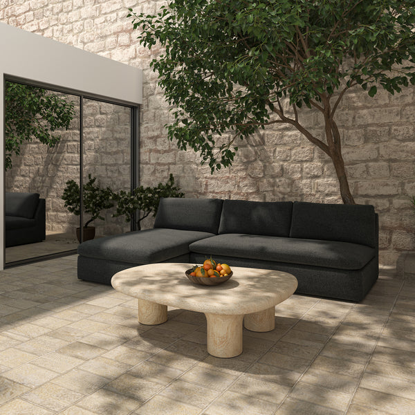 Miles Outdoor Chaise in Speckled Charcoal