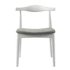 The Presidents Side Chair - White/ gray