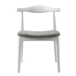 The Presidents Side Chair - White/ gray