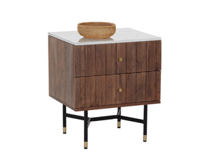 WELLINGTON NIGHTSTAND - WHITE MARBLE