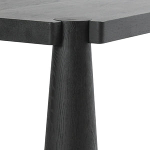 Atrop Solid Oak Dining Table - Ink Black Finish
