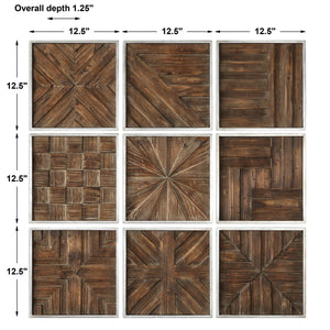 Bryndle Squares Wood Wall Decor S/9