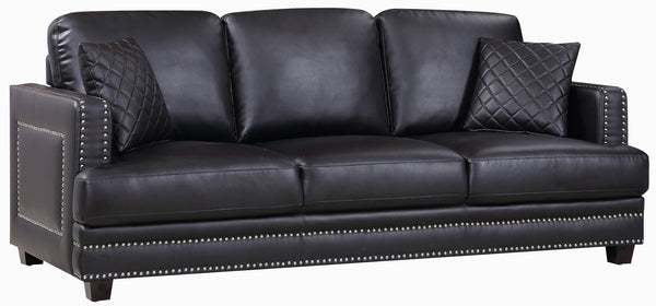 Ida Sofa In Black Faux Leather