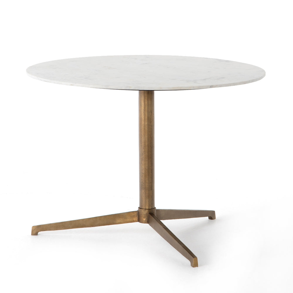 Helen Round Bistro Table In Polished White