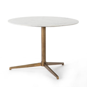 Helen Round Bistro Table In Polished White