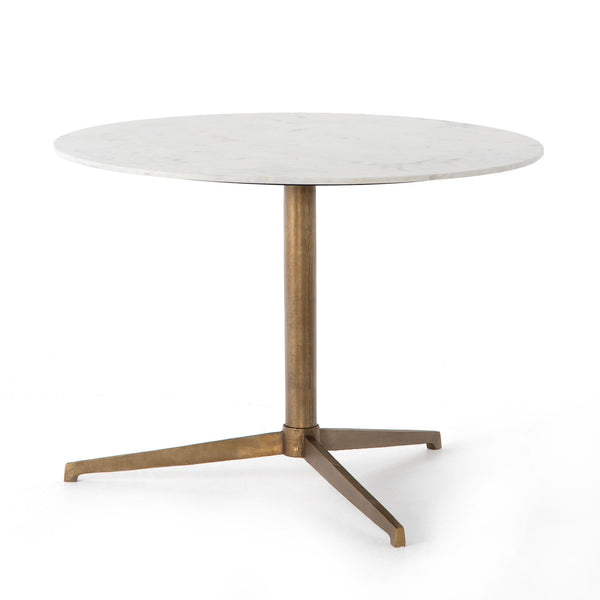 Helen Round Bistro Table In Polished White