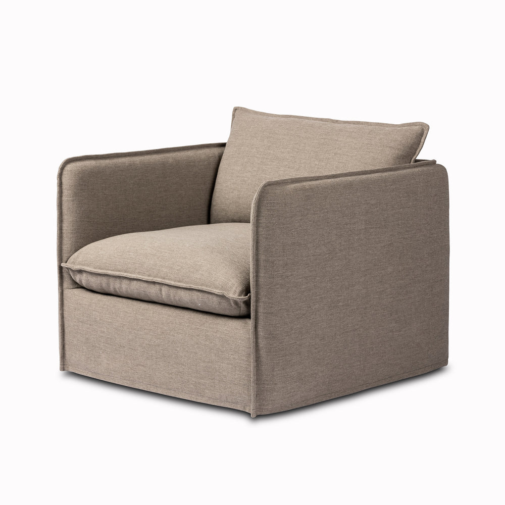 Andre Outdoor Swivel Chair in Alessi Fawn
