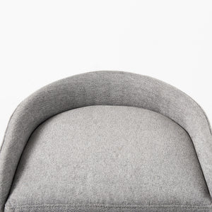 Hollyfield 20.5 x 19.7 x 28.7 Gray Fabric Seat W/ Gray Metal Base Counter Stool