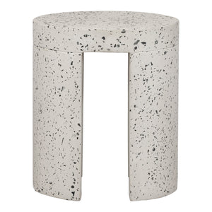 Moe's Lyon Outdoor Stool White Terrazzo