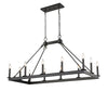 Barclay 12 Light Island/Billiard in Matte Black Finish