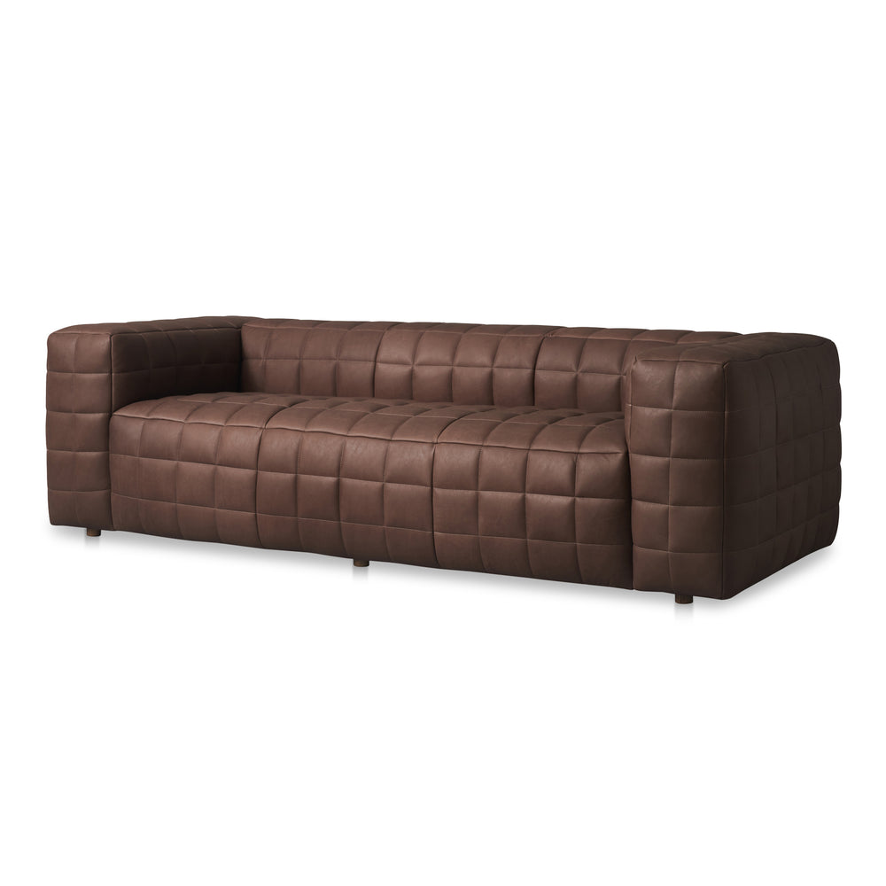 Moe's Callan Sofa in Dark Brown Leather
