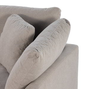 Stevie 5Pc Sec Sofa W/Ottoman In Flannel