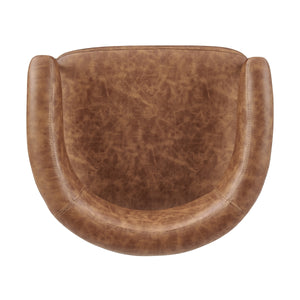 Kaiden KD Faux Leather Counter Stool, Antique Cigar Brown 