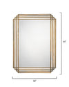 Serai Metal Rectangle Wall Mirror, Antique Brass