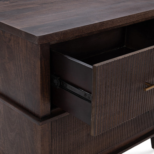 Westlake Solid Wood 2Dwr Nightstand - Kona Brown
