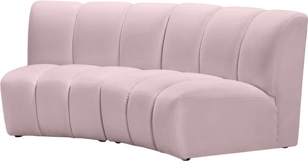 Lynda 2pc. Modular Sectional In Pink Velvet