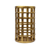 MEDIUM PILLAR CANDLE HOLDER IN BRASS FINISH