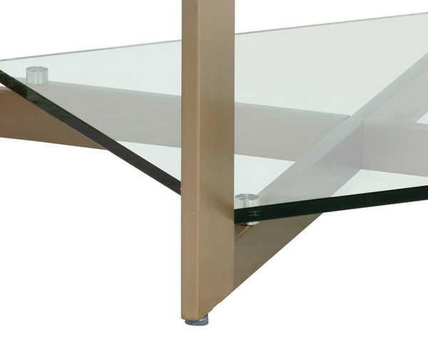 XAVIER SIDE TABLE - ANTIQUE BRASS